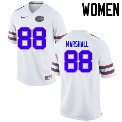 Women's Florida Gators #88 Wilber Marshall NCAA Nike White Authentic Stitched College Football Jersey QFL2662WJ